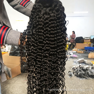 30 Inch Brazilian Virgin Hair 100 Percent Water Wave HD Lace Frontal Wig Peruvian Waterwave Wig Deep Curly Wave Human Hair Wig